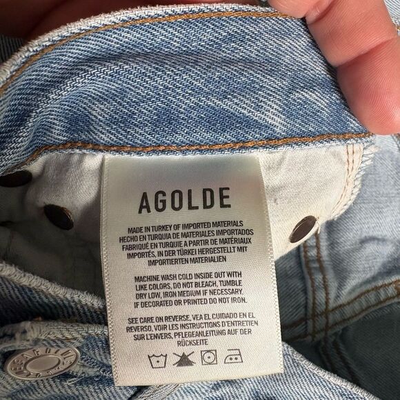 Agolde Light Blue Denim Jeans 90s - Picture 5 of 6